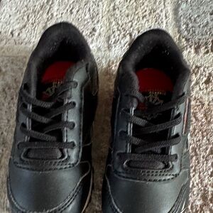 REEBOK -leather Kids Black Athletic Shoes